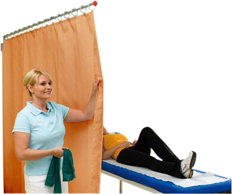 Sport-Tec Teleskopsichtschutz 120 cm mit Vorhang 175 cm Orange, Orange