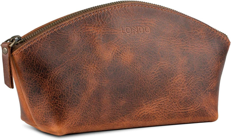 LONDO Handtasche aus echtem Leder, vielseitig einsetzbar, Gondel-Stil, Unisex Braun, Braun