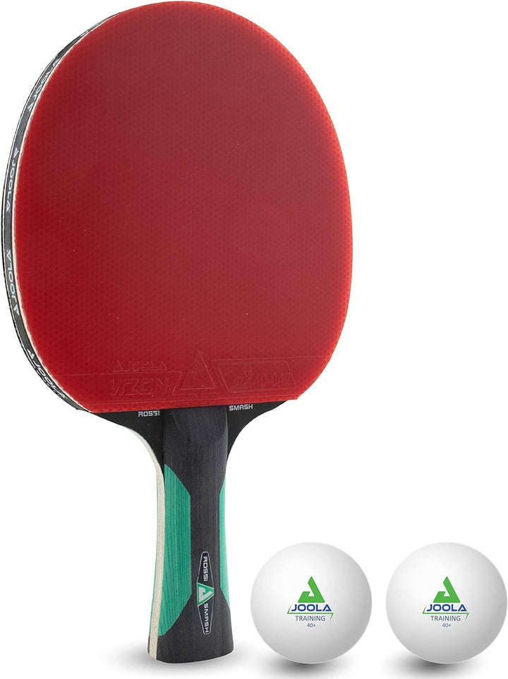 JOOLA 53135 Tischtennis-Set ROSSKOPF Smash Tischtennisschläger Inklusive 2 Tischtennisbälle Mit ITTF