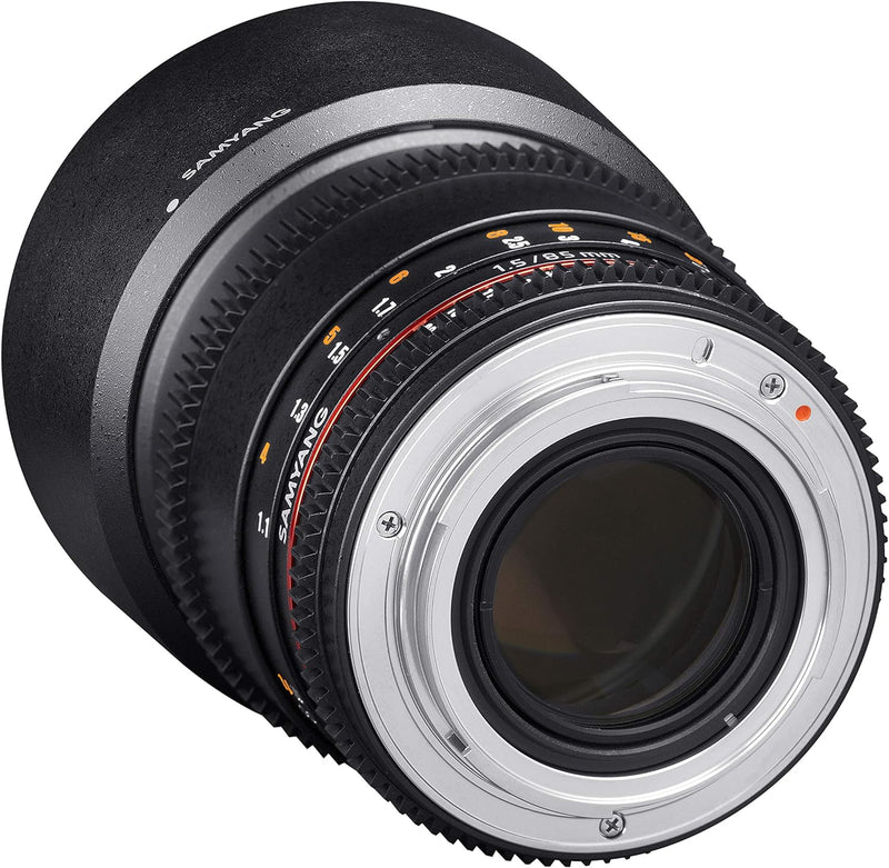 SAMYANG 13085T1.5F 85 mm T1.5 VDSLR AS IF UMC II Objektiv für Anschluss Fuji X schwarz, Fuji X