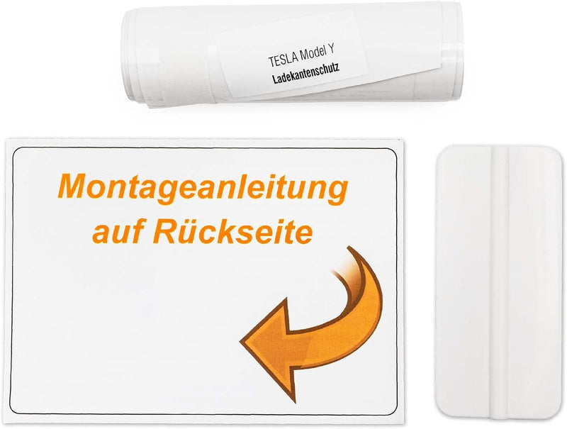Tesvolution® Ladekantenschutz für Tesla Model Y - Schutzfolie Ladekante 2022-2023- Lackschutzfolie s