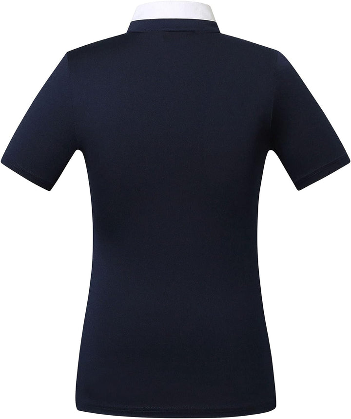 Damen Shirt Competition Navy L, weiss