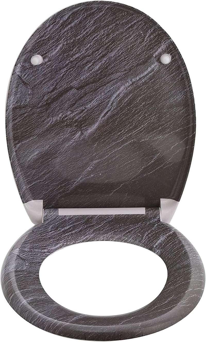 Yelcona WC-Sitz Duroplast,max. Belastung der Klobrille 150 kg Toilettensitz mit Absenkautomatik und