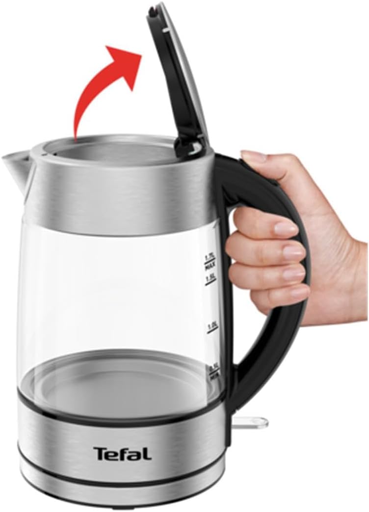 Tefal KI772D electric kettle 1.7 L 2400 W Stainless steel Transparent
