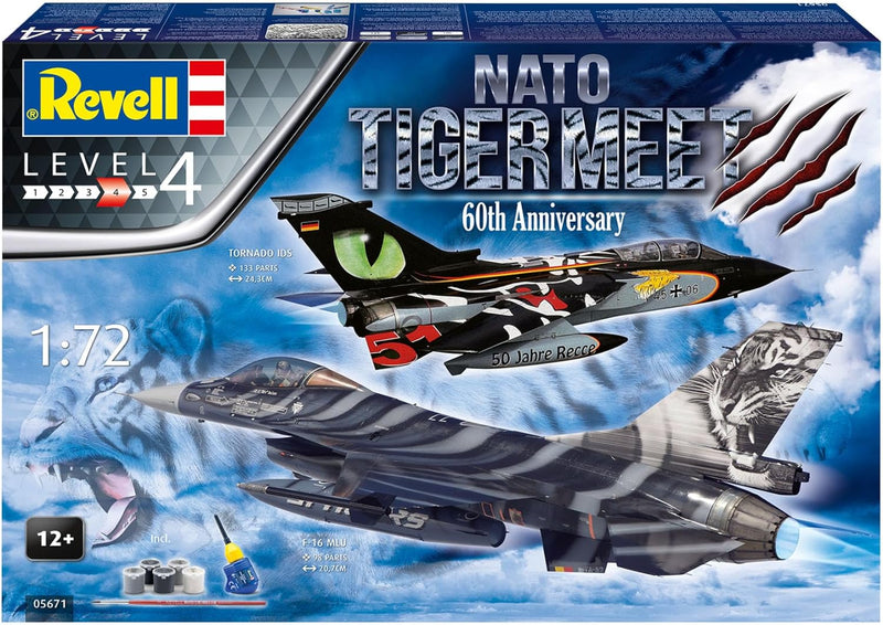 Revell 05671 Geschenkset NATO Tiger Meet - 60th Anniversary, zum Bemalen