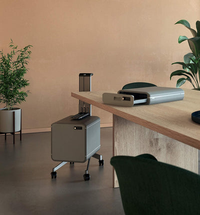 SIGEL MI100 Office Box S Move it, mobile Stauraumlösung, 43,4x33x10 cm, abschliessbar, ABS-Kunststof