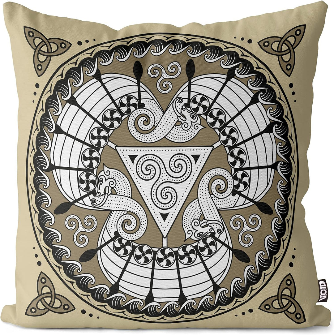 VOID Wikinger Symbol Wappen Schiffe Kissenbezug Kissenhülle Sofakissen Kissen Deko Outdoor-Kissen De