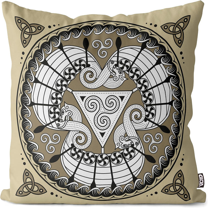 VOID Wikinger Symbol Wappen Schiffe Kissenbezug Kissenhülle Sofakissen Kissen Deko Outdoor-Kissen De