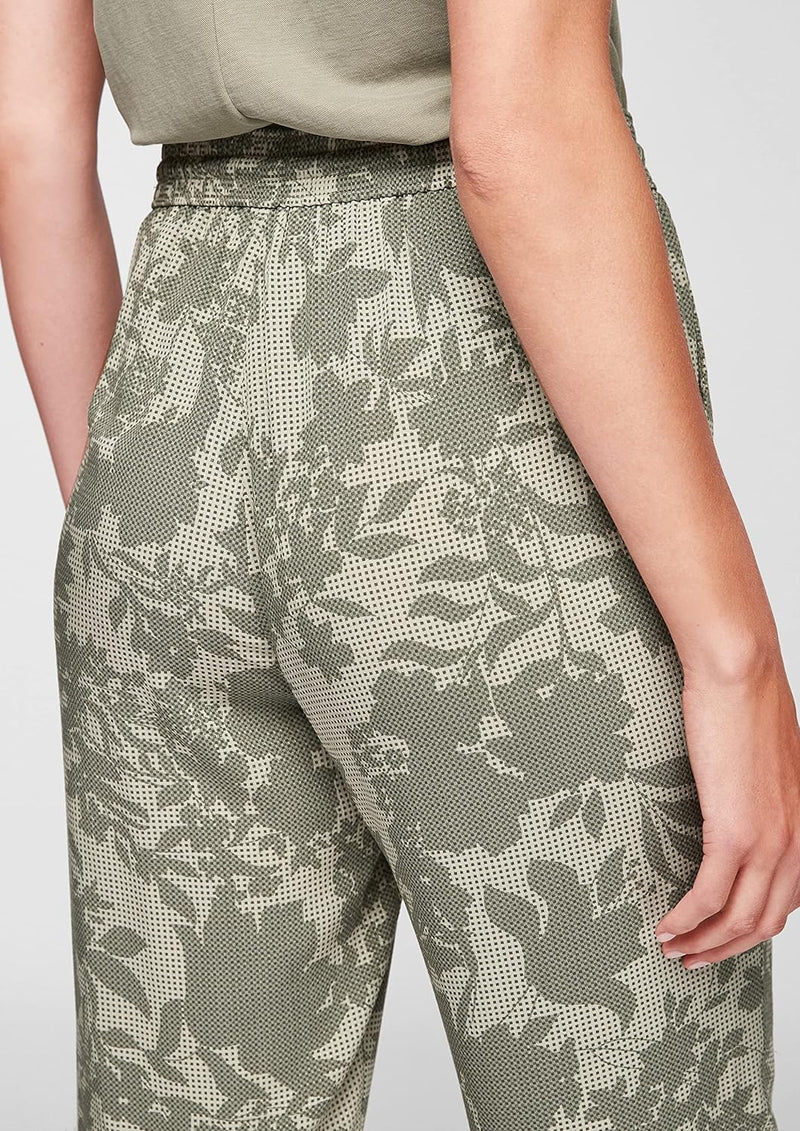 s.Oliver Damen 120.10.105.18.180.2101128 Hose 36W Summer Khaki Aop, 36W Summer Khaki Aop