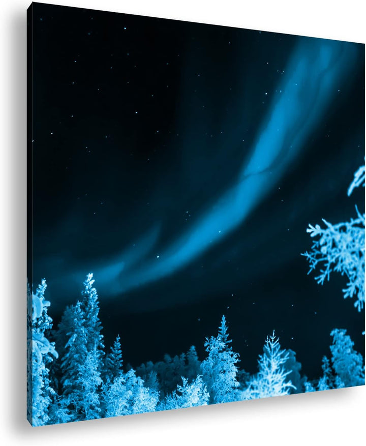 deyoli Atemberaubende Nordlichter Format: 40x40 Effekt: Zeichnung als Leinwandbild, Motiv auf Echtho