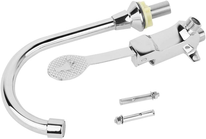 G1/2 "Flexible Becken Waschbecken Fusspedal Wasserhahn Heiss Kalt Kupfer Pedal Hände Frei Wasserhahn