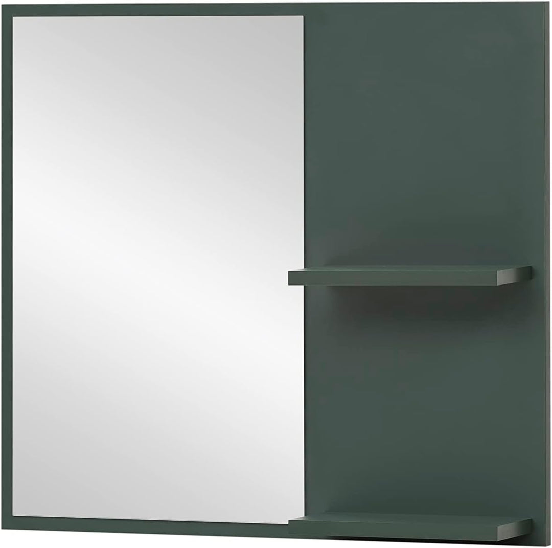 Schildmeyer Kent Spiegel mit 2 Ablagen 151451, waldgrün, 67 x 12,2 x 60 cm Waldgrün 2 Ablagen, Waldg