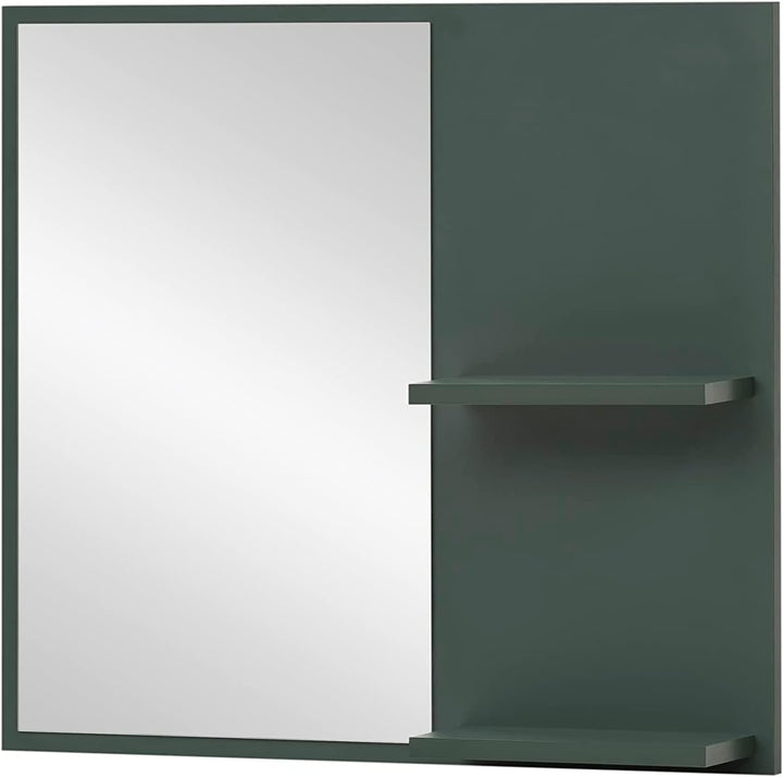 Schildmeyer Kent Spiegel mit 2 Ablagen 151451, waldgrün, 67 x 12,2 x 60 cm Waldgrün 2 Ablagen, Waldg