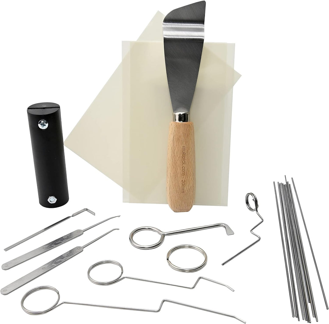 MULTIPICK Super Dietrich Set Profi [27 Teile] Türöffnungswerkzeug Set - Türöffner inkl. Türfallengle