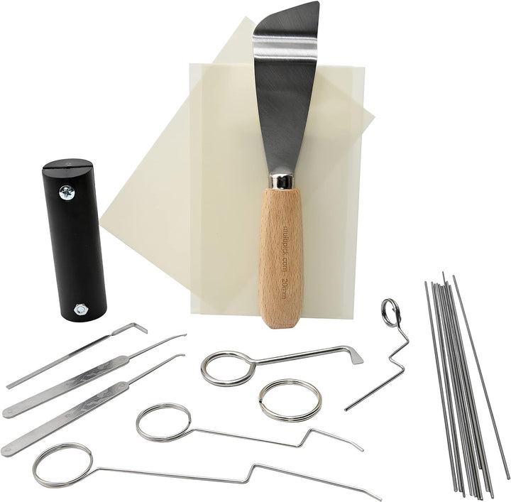 MULTIPICK Super Dietrich Set Profi [27 Teile] Türöffnungswerkzeug Set - Türöffner inkl. Türfallengle