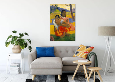 Paul Gauguin - Nafea Faa Ipoipo als Leinwandbild / Grösse: 120x80 cm / Wandbild / Kunstdruck / ferti