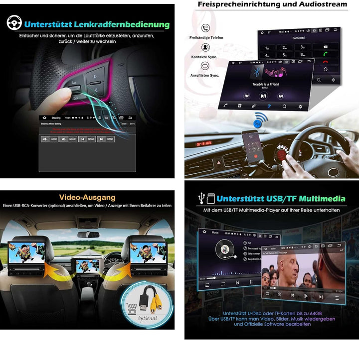 GONFEN Android 11 Autoradio Für Mercedes Benz C-Klasse W203 CLC Klasse C180 CLK Klasse W209 Unterstü