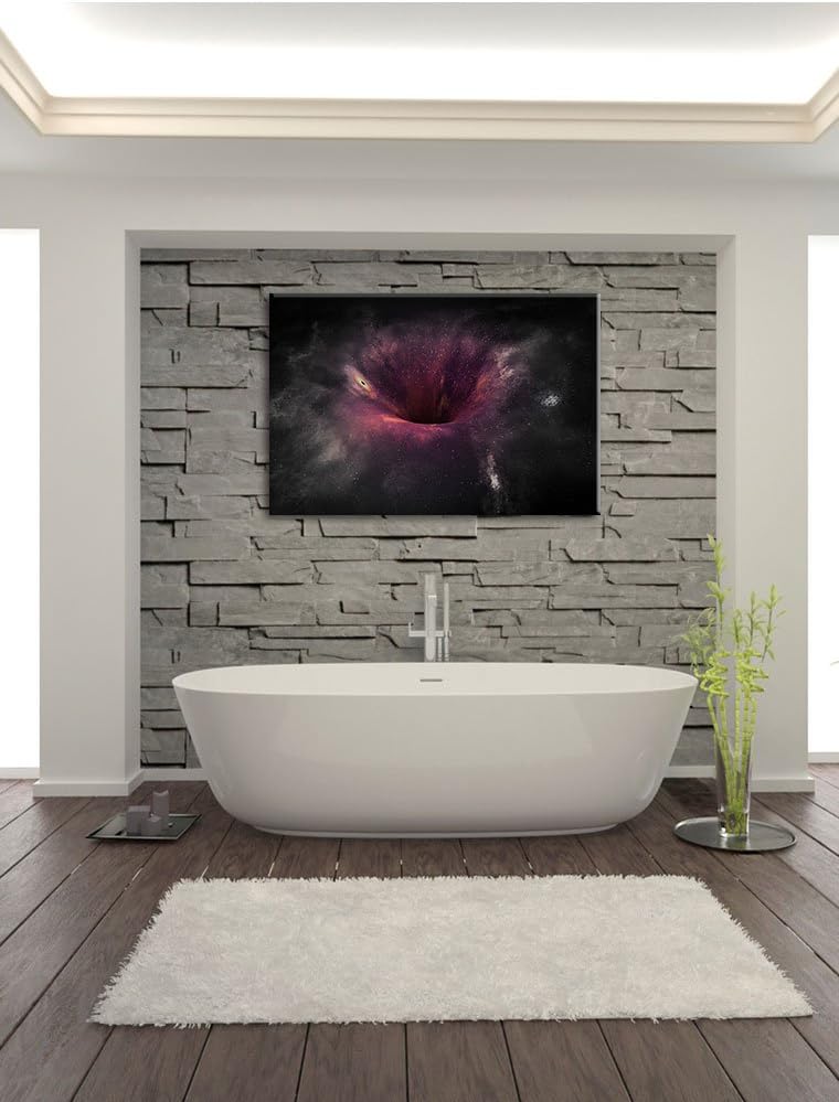 Pixxprint Schwarzes Loch im Weltall als Leinwandbild/Grösse: 100x70 cm/Wandbild/Kunstdruck/fertig be