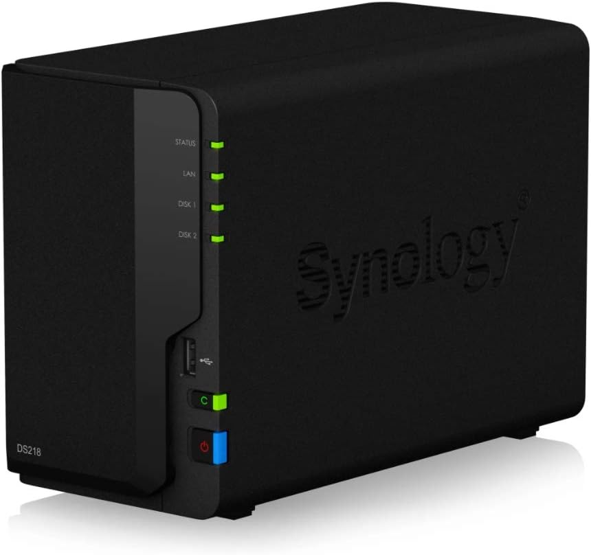 Synology DS218 NAS 6To (2X 3To) Ironwolf DS218/2G/6T-IW Schwarz Seagate IronWolf 6To, Seagate IronWo