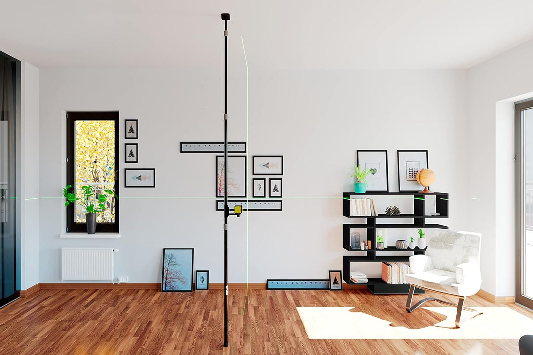 RYOBI Teleskopstange RBCLTP1 (mit Halterung für Kreuzlinienlaser, Länge 124-320 cm)