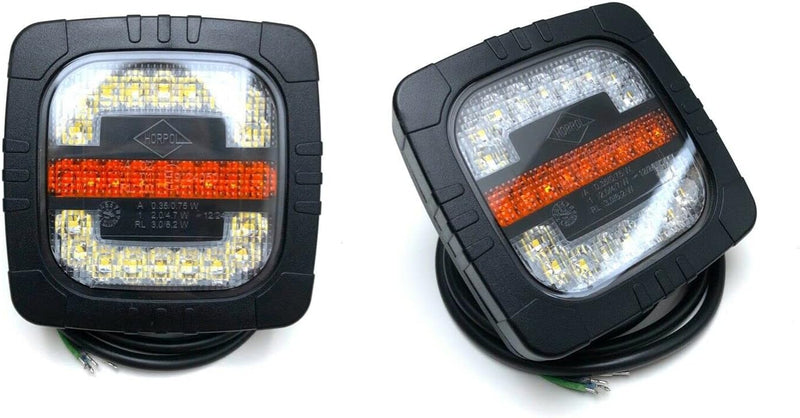 MelTruck® 2x LED Positionsleuchte mit Blinker E9 für LKW Anhänger Traktor Schlepper Bagger HIT