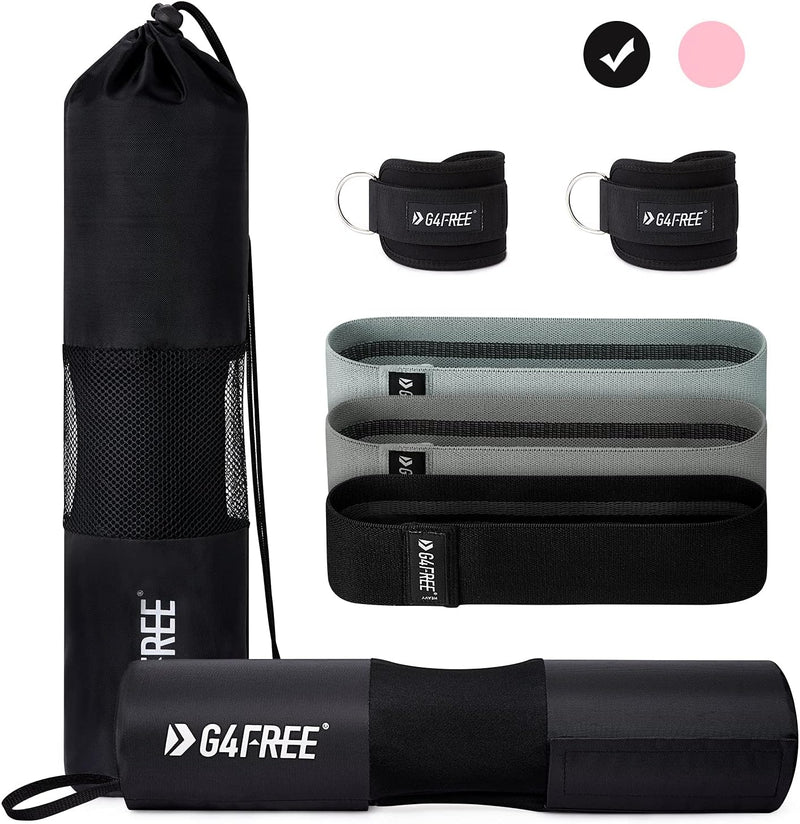 G4Free 7er Set Langhantel Polster/Nackenpolster/Barbell Pad für Kniebeugen/Hip Thrusts/Lunges/Standa