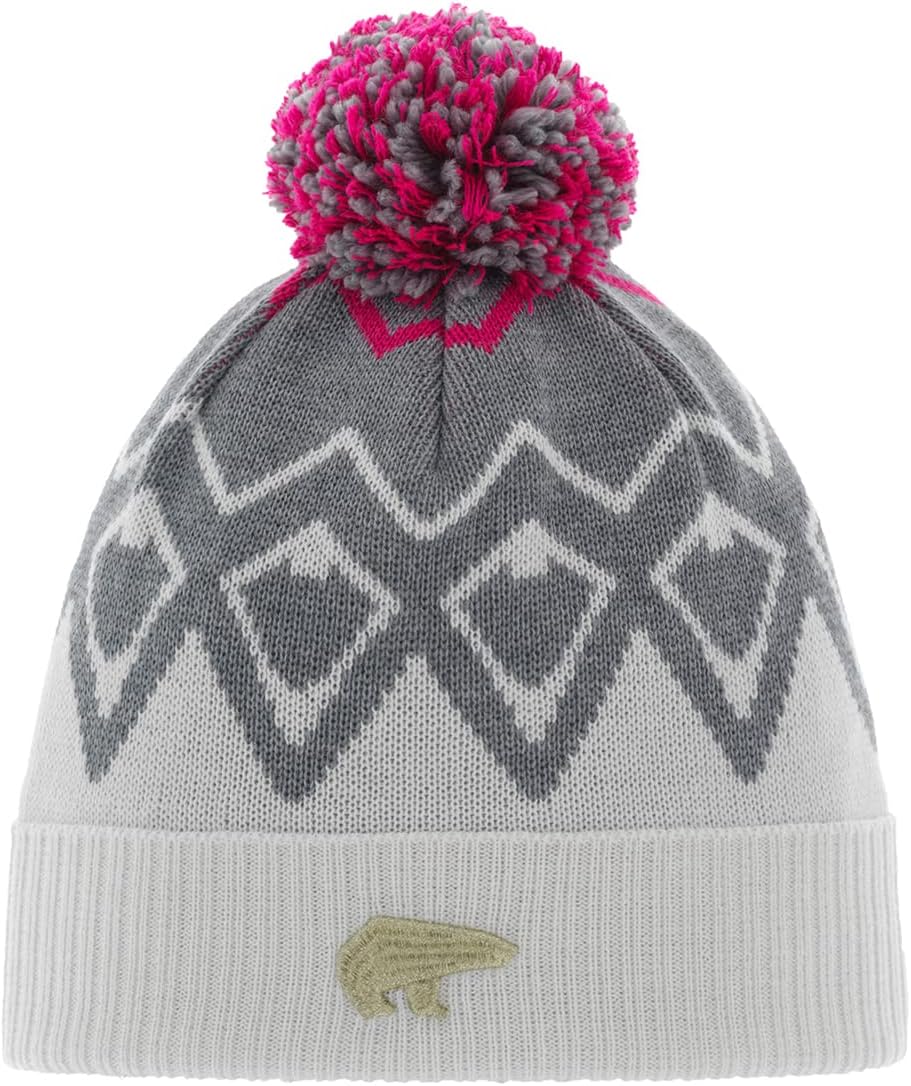 Eisbär Ziggy OS Pompon MÜ Kids White-graumele-pittipink