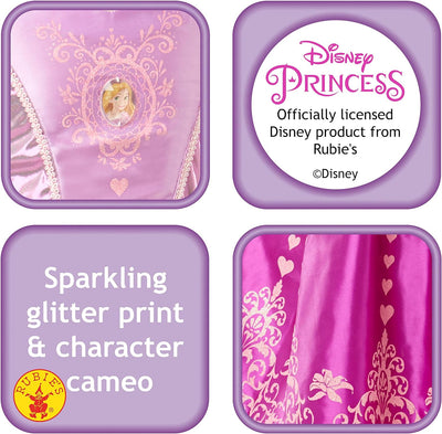 Rubie's 640722S Offizielles Disney-Prinzessinnenkostüm Rapunzel, mit Edelsteinmotiv, Mädchen, Grösse