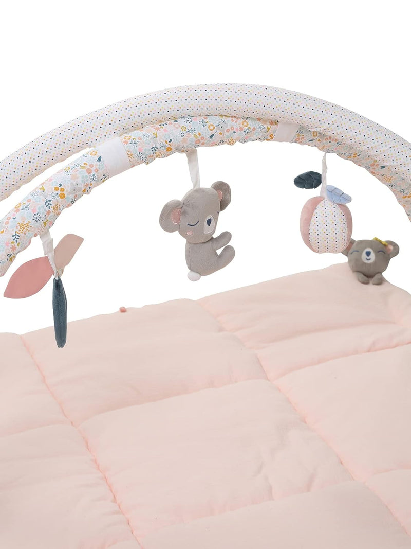 Vertbaudet Activity-Decke mit Spielbögen,Kleiner Löwe, Tansania rosa/Koala ONE Size Rosa/Koala Einhe