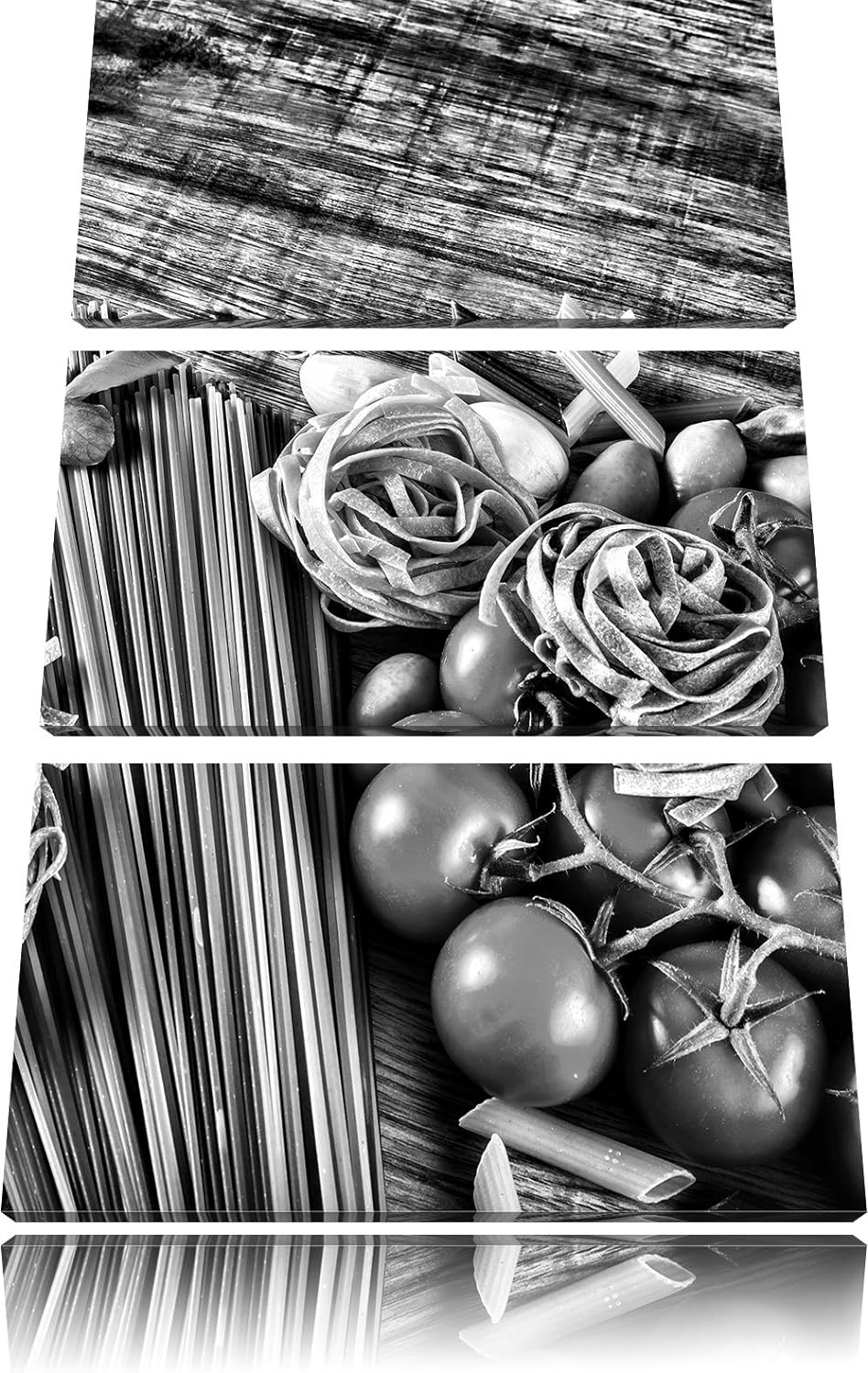 Pixxprint Pasta Italia Gewürzen als Leinwandbild/Grösse: 3 Teilig (120x80 cm) cm/Wandbild/Kunstdruck