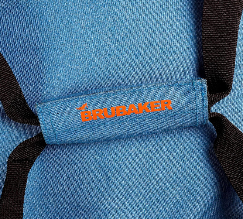 BRUBAKER Super Performance Skischuhtasche Helmtasche Rucksack mit Schuhfach - Blau meliert Schwarz