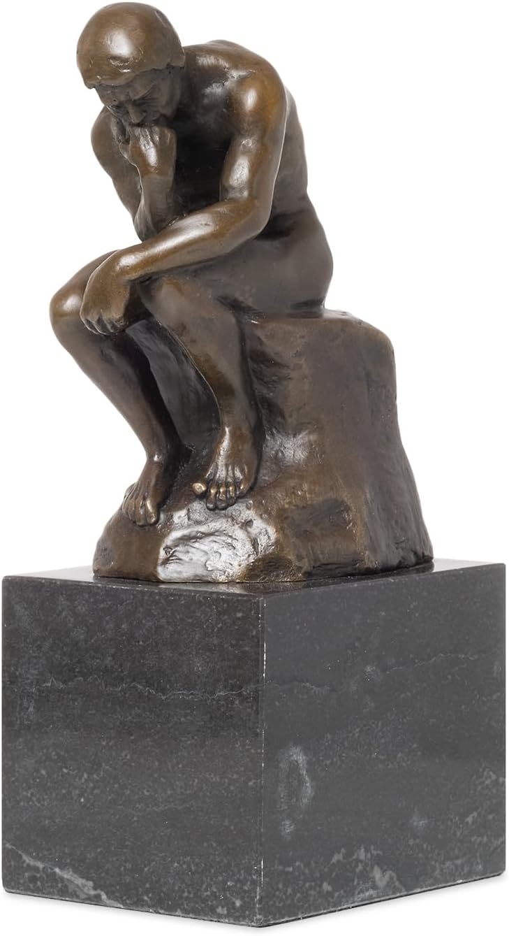 Moritz Bronzefigur Bronze Figur Statue Skulptur Denker Philosoph Psychologie H 19 cm