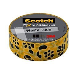 3m C314-P50 .59 X 393 Gold Flowers Expressions Washi Tape by Scotch