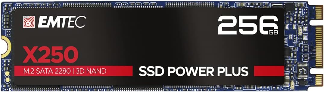 Emtec SSD M2 SATA x250 256GB Power Plus 3D NAND 256 GB, 256 GB