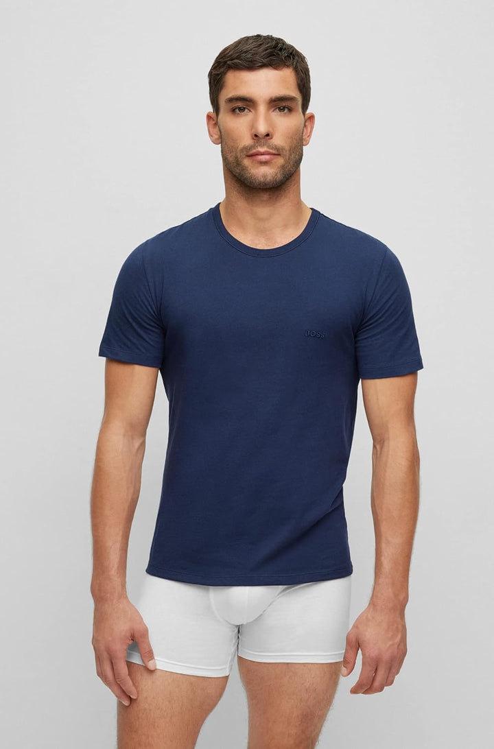 BOSS Herren Classic T-Shirts Kurzarm Shirts Pure Cotton Crew-Neck 6er Pack, Farbe:Mehrfarbig, Artike