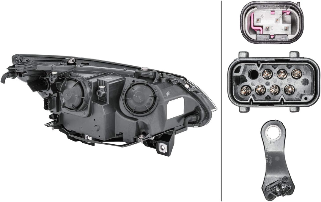 HELLA 1EF 008 673-071 Halogen-Hauptscheinwerfer - links - für u.a. BMW 5 (E60), Links