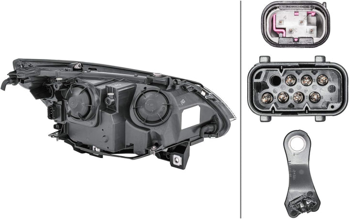 HELLA 1EF 008 673-071 Halogen-Hauptscheinwerfer - links - für u.a. BMW 5 (E60), Links
