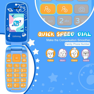 ukuu Klapphandy 1,8" GSM Kinderhandy Dual SIM Mobiltelefon ohne Vertrag mit grossen Tasten und Batte