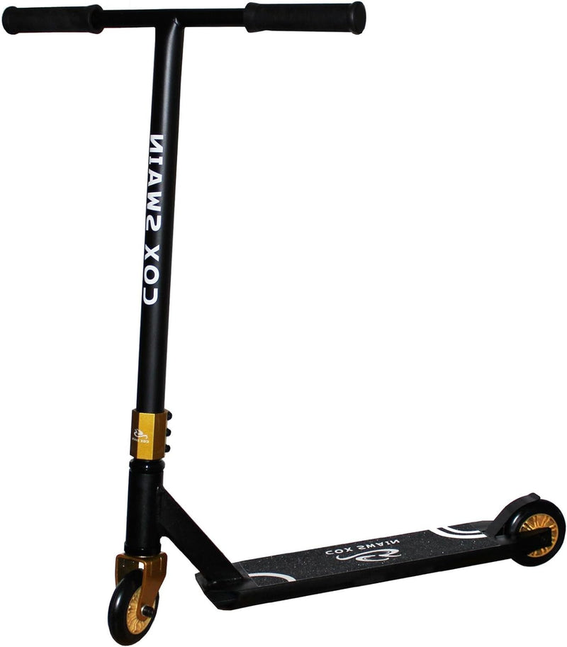 COX SWAIN Stunt Scooter Ramp-X345 - ABEC 9 und PU Rollen! - Super Heavy Quality! Schwarz/Gold, Schwa