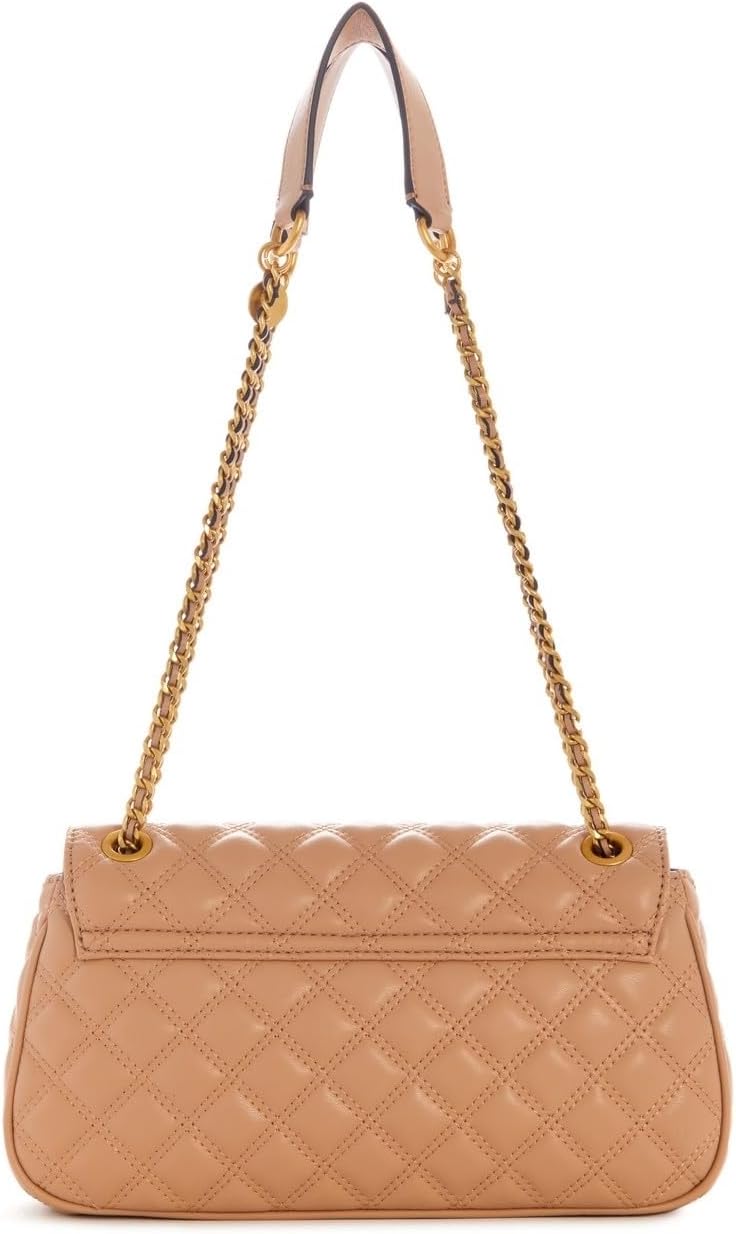 GUESS Damen Giully Umwandelbare Klappe Crossbody, Flap Beige, Beige