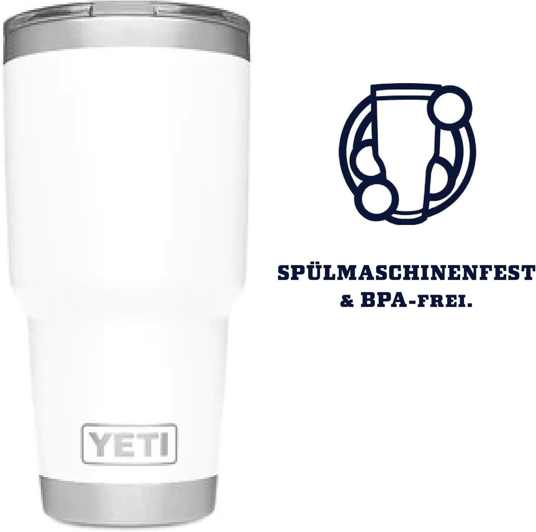 YETI Rambler, Edelstahl, Becher, White, 30oz (887ml), White