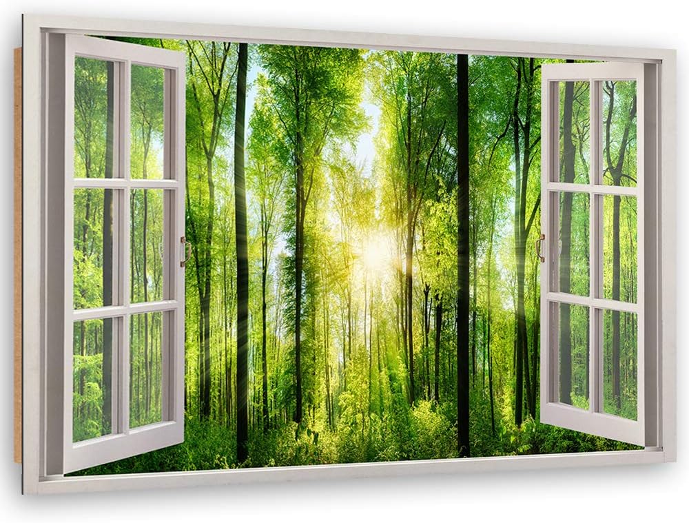 Feeby - Wandbilder Wohnzimmer 120x80 cm, Deko Paneel Bilder, Bilder für Schlafzimmer, Echter Gemalte