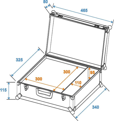 OMNITRONIC ROADINGER Universal-Koffer-Case K-1 | Flightcase mit Flexibler Schaumeinlage, einem Zubeh