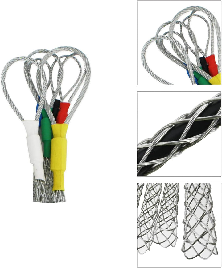 IRSCorp Kabelzug-Griffsocken-Set, verzinkter Stahl, rutschfest, Rohrkabel, Drahtzuggriffe, Lassos-Se