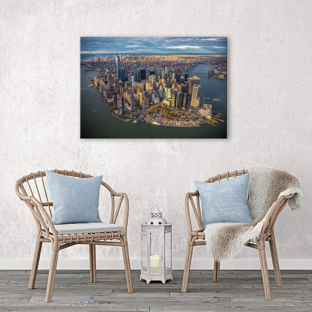 Feeby Bilder New York City 60x40 cm 1 Teilig Wohnzimmer Schlafzimmer Büro Flur Küche Wandbilder Lein