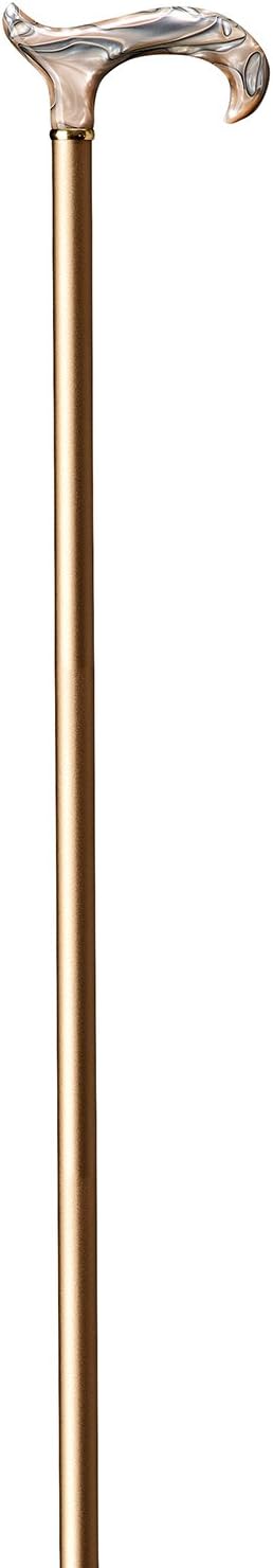 Designer Gehstock Gehhilfe Perlmutt Step-Derby beige-grau