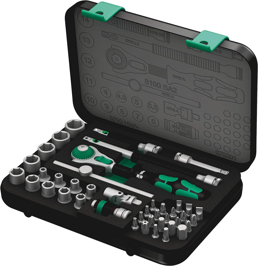 Wera 7440/41/42 Kraftform Drehmomentschraubendreher-Satz, 27-teilig, 05074739001 & 8100 SA 2 Zyklop