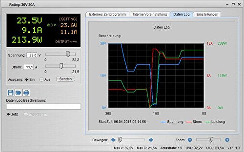 DC P 1585 Schaltnetzgerät ~ 1-60V / 0-15A ~ programmierbar mit USB-Schnittstelle
