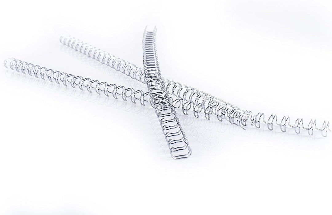 Pavo Premium Drahtbinderücken A4, 12.7 mm, 3:1 Teilung, 100-er Pack, 81-100 Blatt, silber