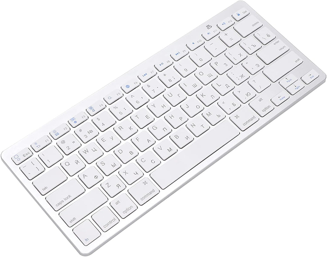 Bewinner Drahtlose russische Tastatur, 78 Tasten Bluetooth Ultradünne professionelle Multifunktionst